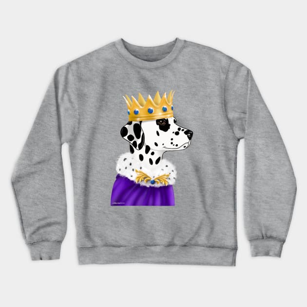 Dalmatian If the Crown Fits black spotted Crewneck Sweatshirt by FLCupcake